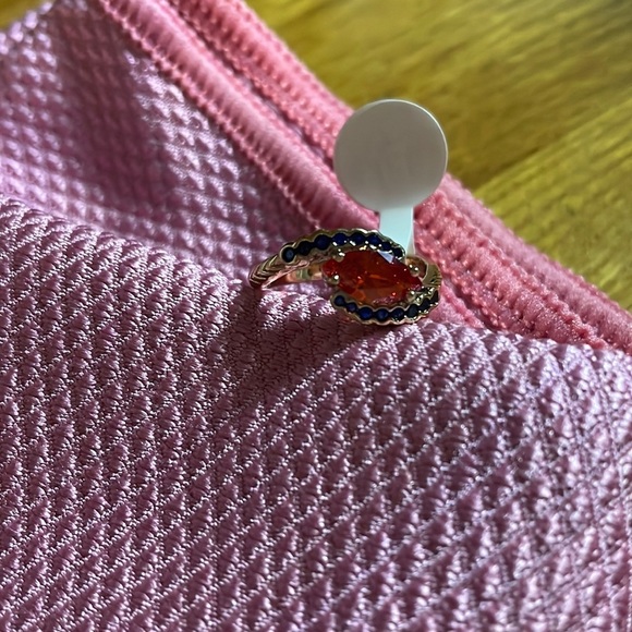 Jewelry - 8. Orange and blue gemstone ring